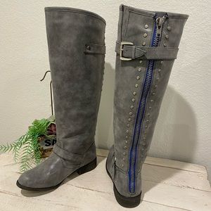 Wide calf riding boots